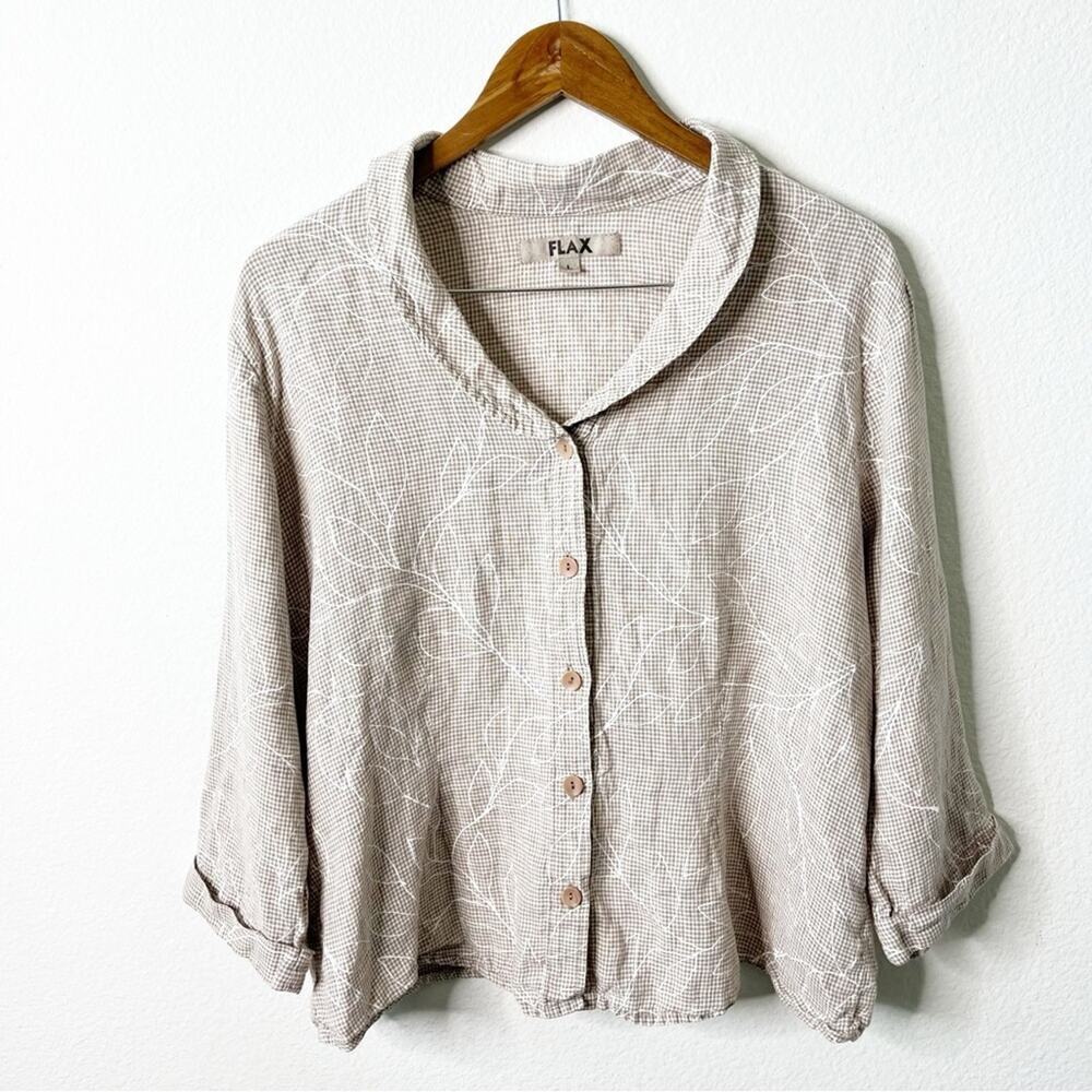 Anthropologie Beige Button Down Shirt